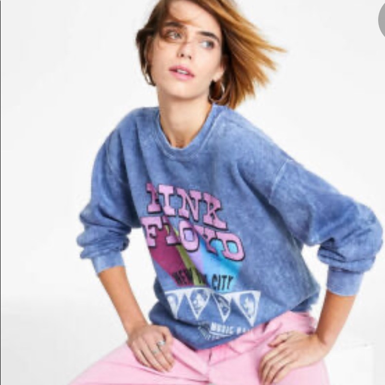 Junk Food Navy Pink Floyd Nyc Radio City Music Hall 1973 Sweatshirt